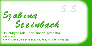 szabina steinbach business card